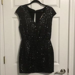 H&M Black sequin mini dress